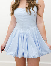 Load image into Gallery viewer, GameDay Bow Back Extra Bubble Hem Mini Dress
