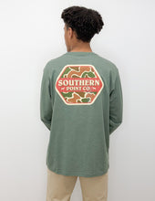 Load image into Gallery viewer, Southern Point Co. Camo Logo LS Tee