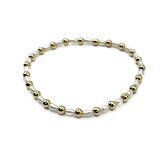 Erin Gray 4mm Montauk 14k Gold & Pearl Bracelet