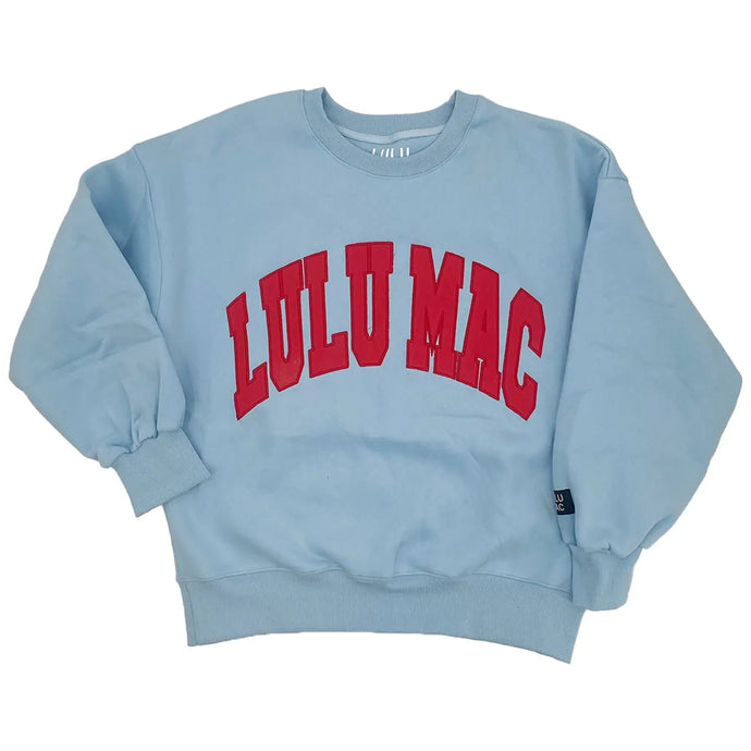 Lulu Mac Light Blue With Red Stitch Sweatshirt
