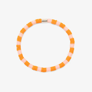 Puravida Golden Poppy Seascape Vinyl Disc Stretch Bracelet