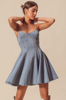Tell Me You Love Me Denim Mini Dress