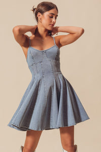 Tell Me You Love Me Denim Mini Dress