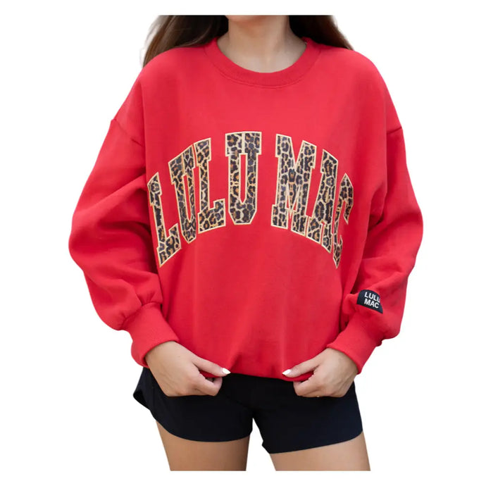 Lulu Mac Leopard Logo in Red