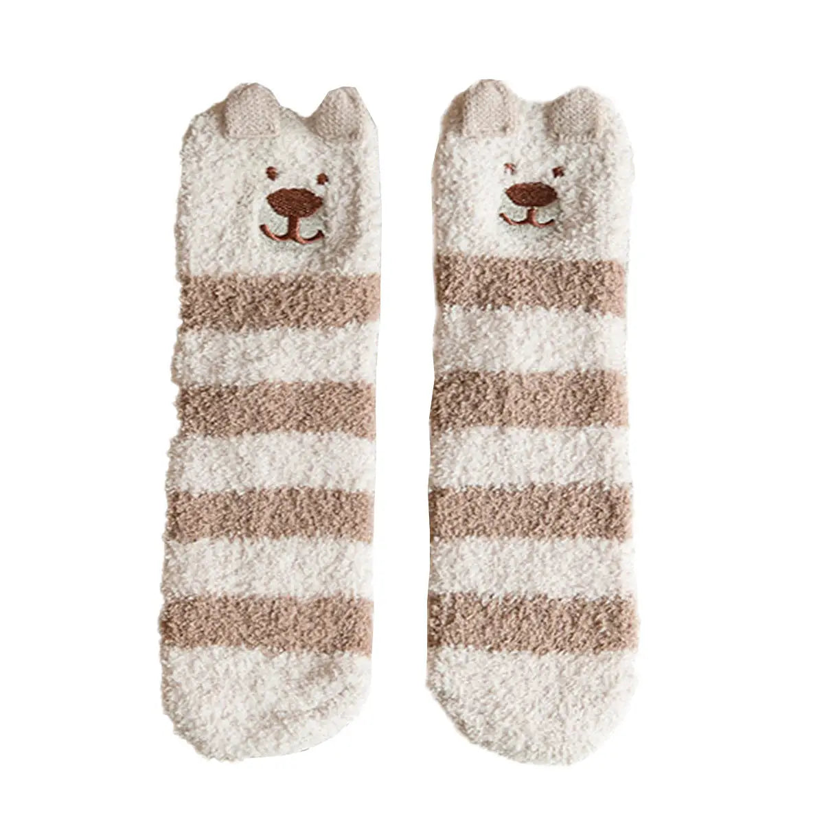 Polar Bear Friends Triangle Box Gift Fuzzy Socks