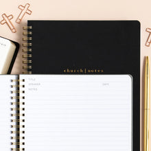 Load image into Gallery viewer, Church Notes Black Notebook