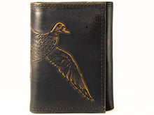 Load image into Gallery viewer, Mallard Burnished Leather Trifold Wallet