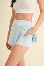 Load image into Gallery viewer, We Were Both Young Side Slit A-Line Skort in Baby Blue