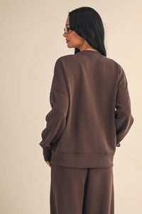 Sweet Dreams Air Scuba Sweatshirt in Chocolate