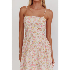 Sun On My Face Floral Flowy Maxi Dress in Pink