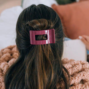 Teleties Small Flat Rectangle Clip in Wild Side
