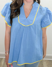 Load image into Gallery viewer, So Beautiful Blouse Top in Blue