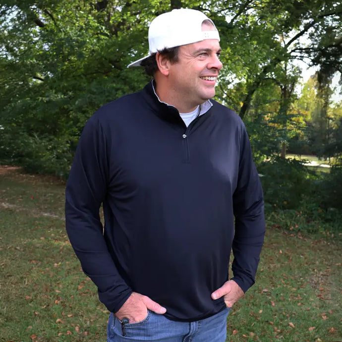 Southern Limit 1/4 Zip Pullover in Black
