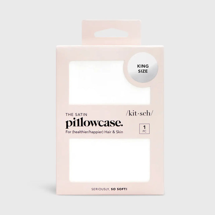 Kitsch Ivory Satin Pillowcase King