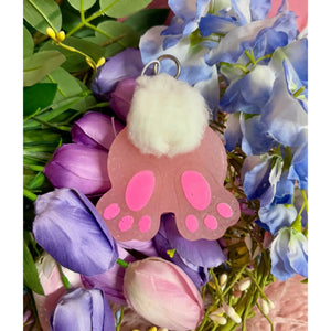 Pink Bunny Tail Car Freshie in Graceful