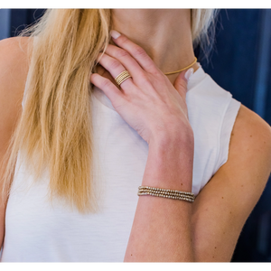 Erin Gray OG Shimmer Bracelet Stack in Champagne