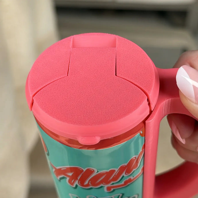 Skinny Can Lid in Neon Pink