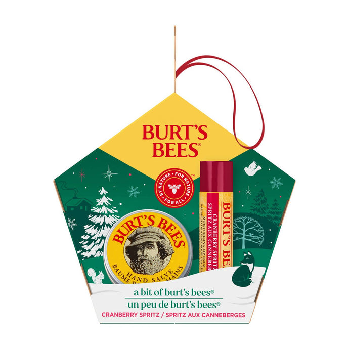 A Bit Of Burt's Cranberry Gift Set, Lip Balm & Hand Salve