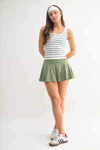 Classic Champion Seamless Ribbed Tank Top in Moss