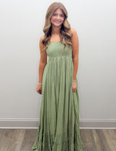 Load image into Gallery viewer, Not Doing Good Without Smocked Halter Maxi Dress-Light Olive
