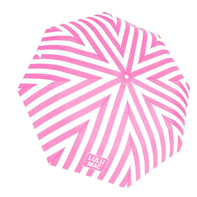 Lulu Mac Umbrella- Pink/White Stripe