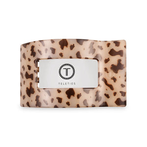 Teleties Medium Flat Rectangle Clip Blonde Tortoise