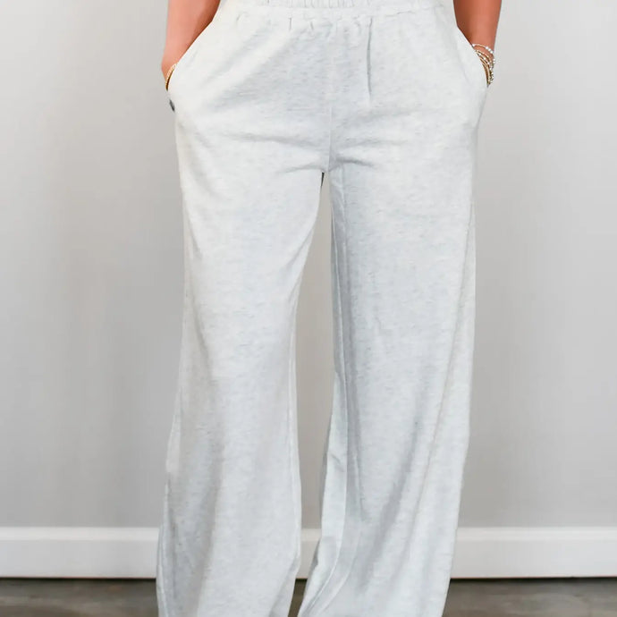 Baseline Straight Leg Sweats in Heather Grey