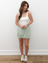 Load image into Gallery viewer, Excuse Me Scuba Bubble Mini Skirt in Seafoam