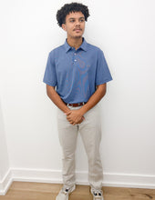 Load image into Gallery viewer, Vineyard Vines St. Jean Stripe Sankaty Polo in Blue Depth Tejeda