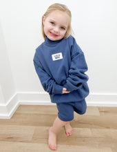 Load image into Gallery viewer, Lulu Mac Youth Terry LS Top in Navy
