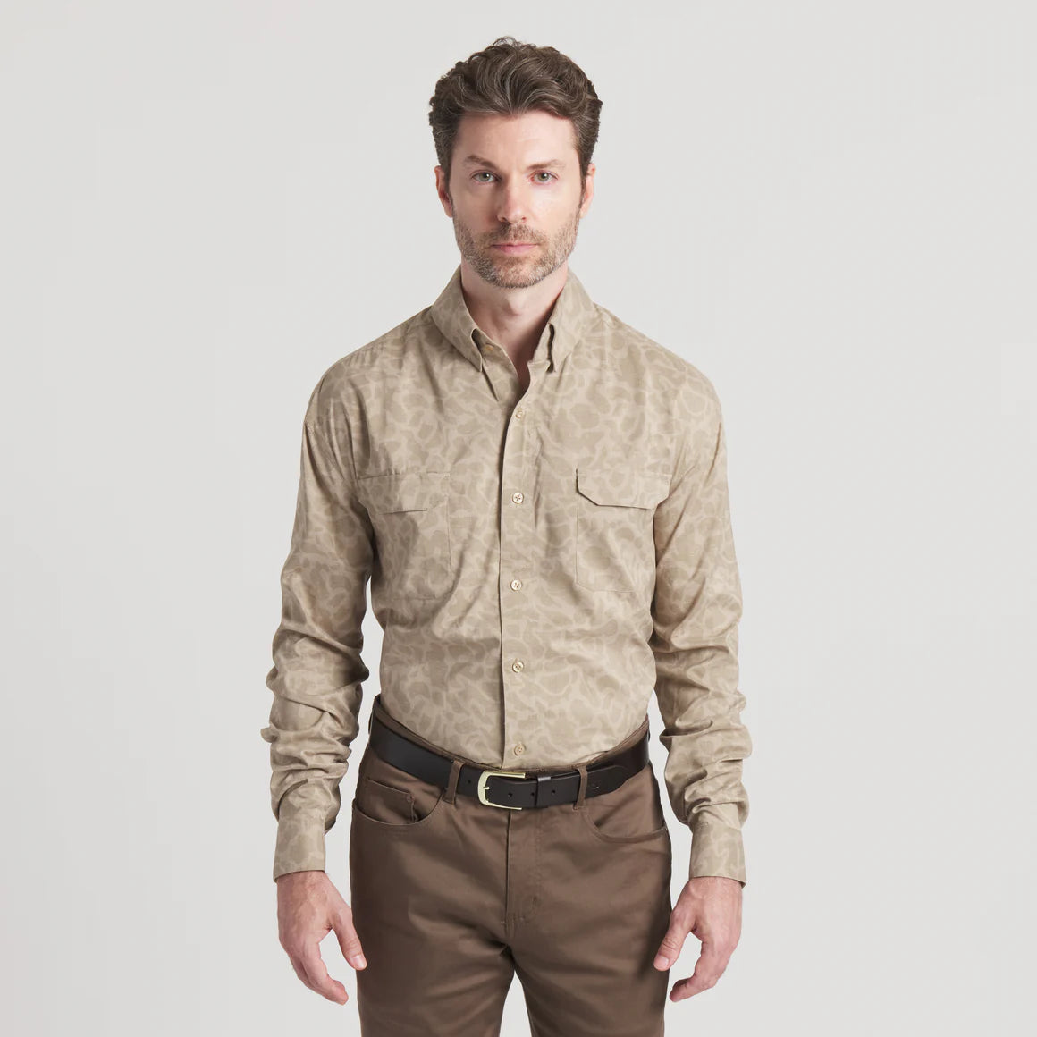 Southern Marsh Merida Mar Performance Shirt in Burnt Taupe Camo