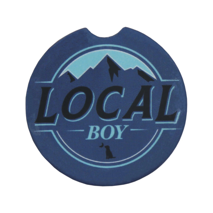 Local Boy Car Coaster in Local Latte
