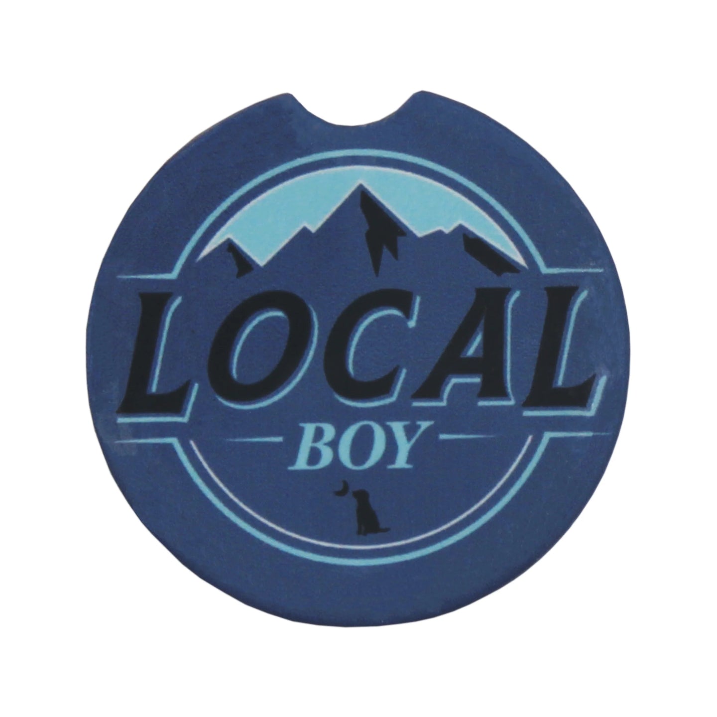 Local Boy Car Coaster in Local Latte