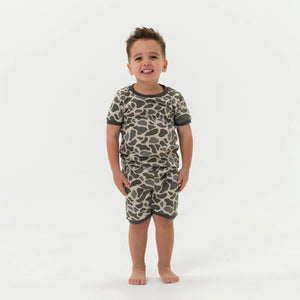 Burlebo Youth Sleep Short Set in Classic Deer Camo