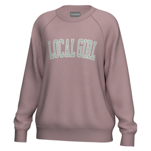 Local Girl Cotton Crewneck Blush