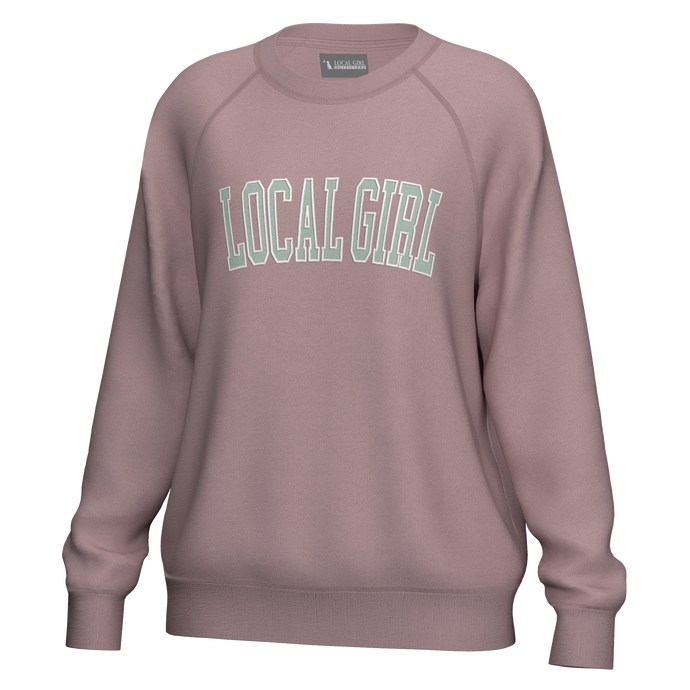 Local Girl Cotton Crewneck Blush