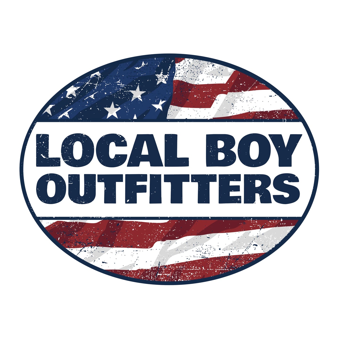 Local Boy Distressed USA Decal