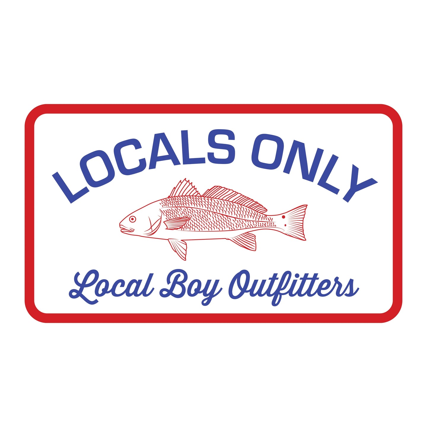 Local Boy Fisherman Patch Decal