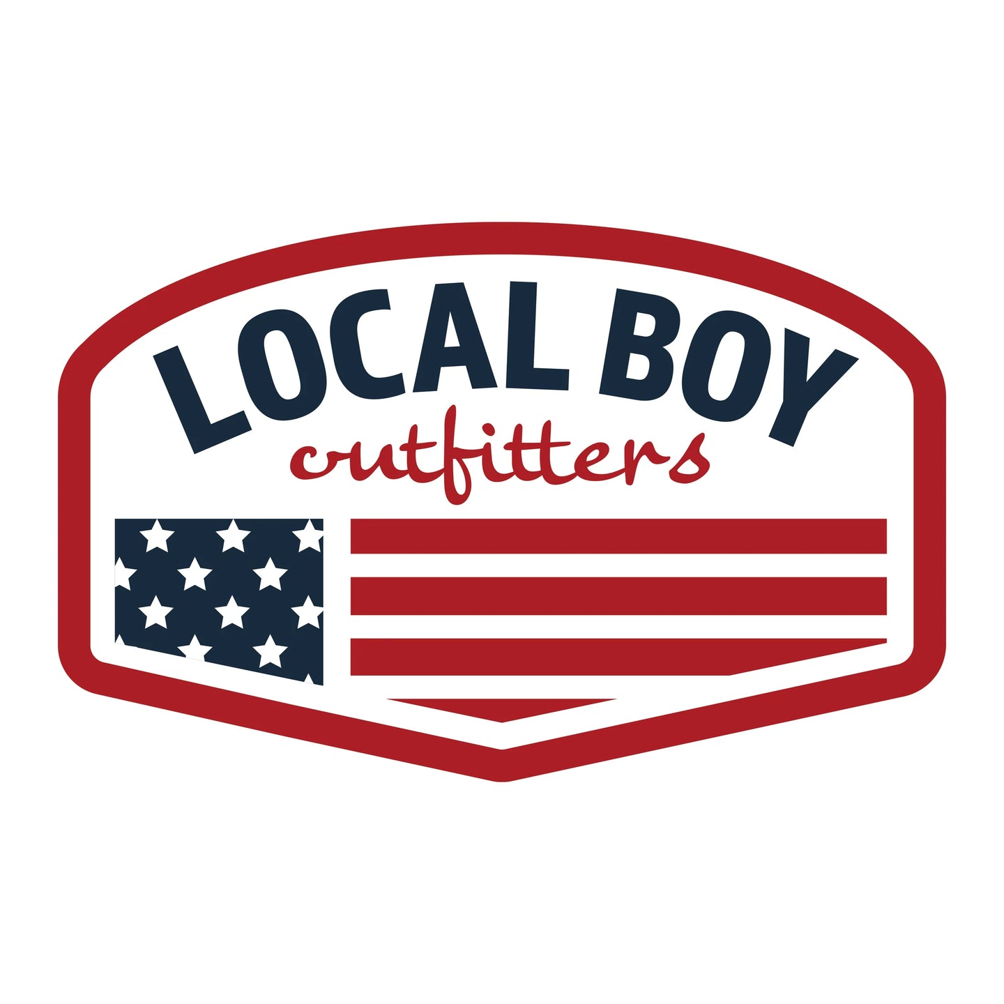 Local Boy Flag Badge Decal