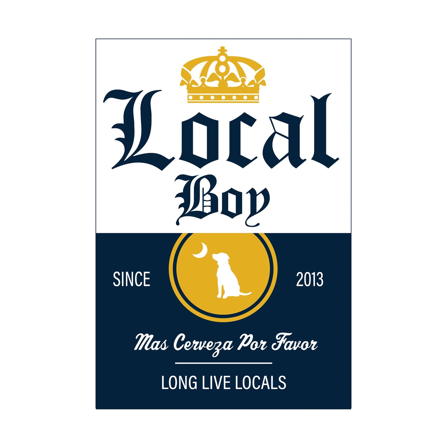 Local Boy Mas Cerveza Decal