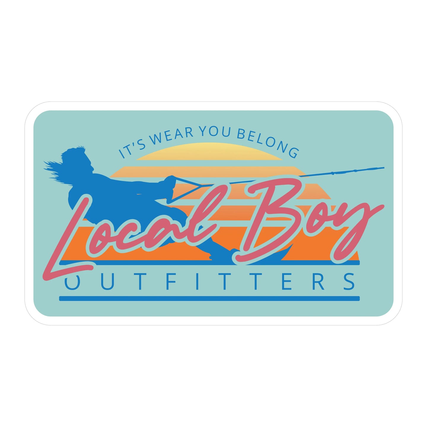 Local Boy Mullet Man Decal