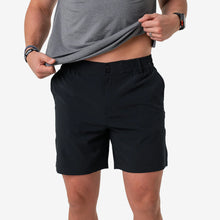 Load image into Gallery viewer, Burlebo 7" Everyday Matte Black Shorts with Retro Duck Camo Pockets