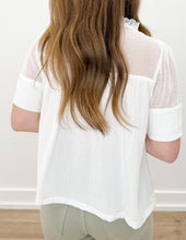 Load image into Gallery viewer, Want It All Linen Lace SS Blouse Top