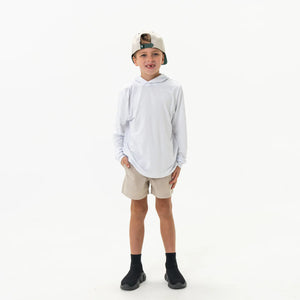 Burlebo Youth Performance Hoodie in White