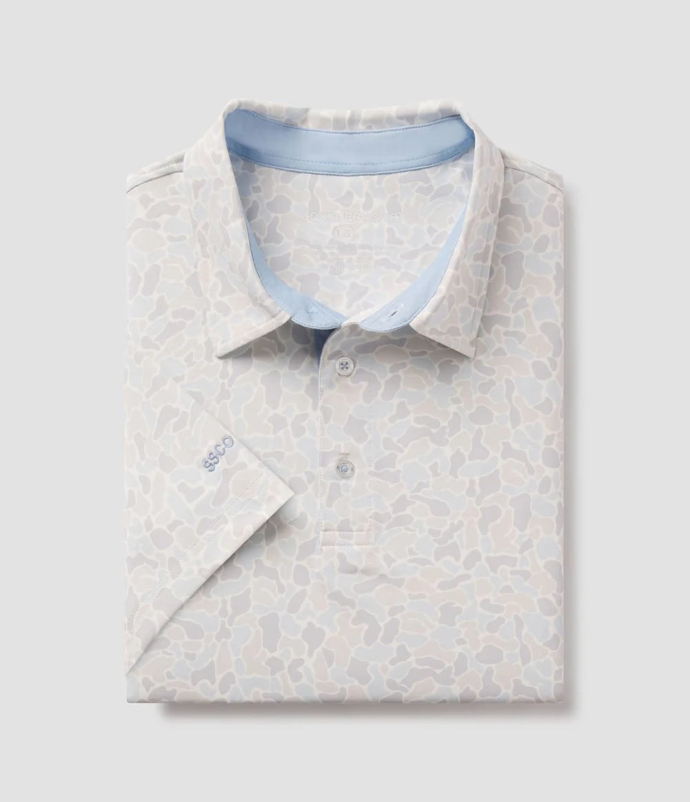Southern Shirt Men's Hunters Hideaway Printed Polo in River Rock