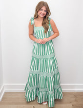Load image into Gallery viewer, Forget You Striped Tie Shoulder Maxi Dress