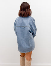 Load image into Gallery viewer, Oh Why Washed Snap Button Denim Shacket