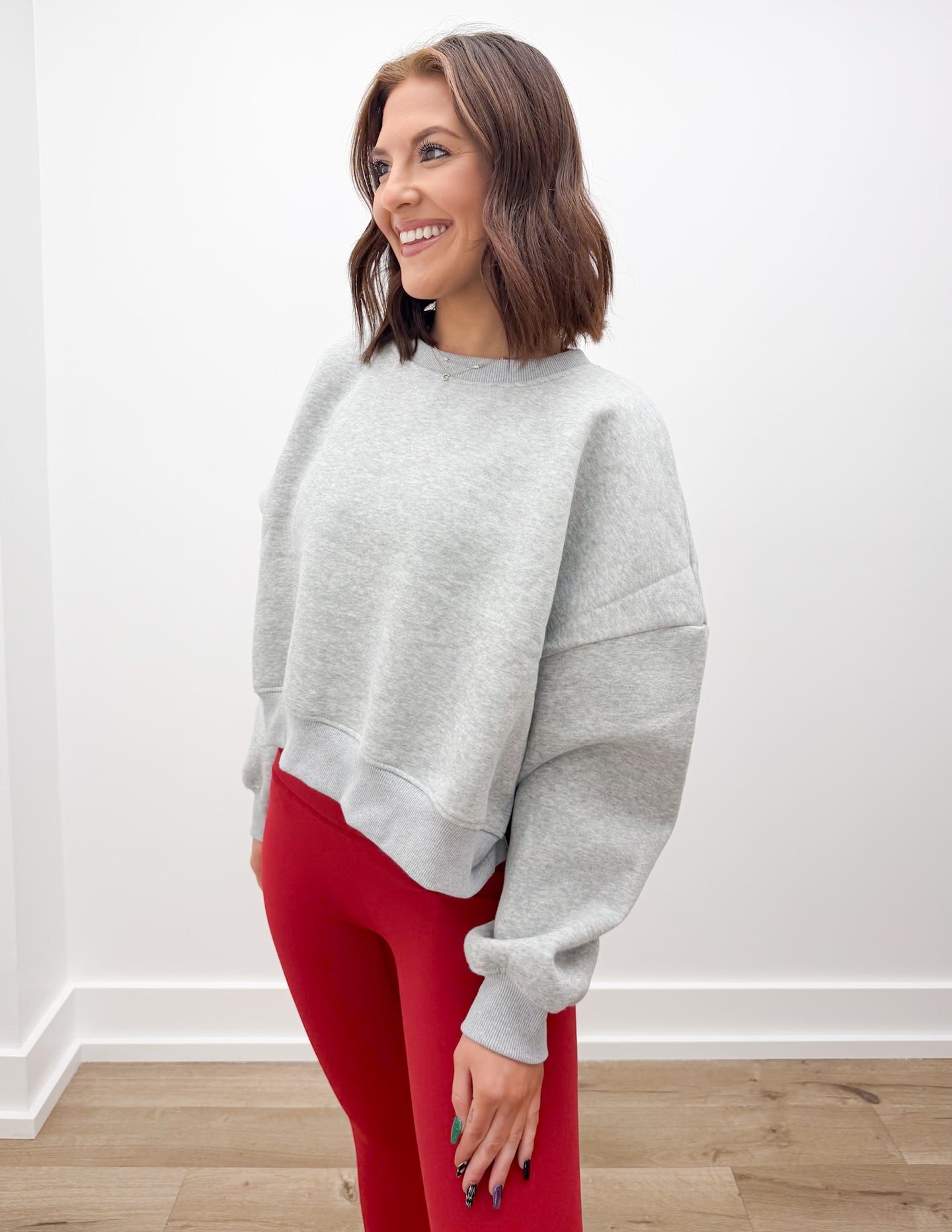 Moving Around Cozy Fleece Oversized Sweatshirt