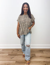 Load image into Gallery viewer, Believe In The Good Leopard Short Sleeve Top