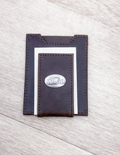 Load image into Gallery viewer, Light Brown Crazy Horse Ole Miss Front Pocket Wallet